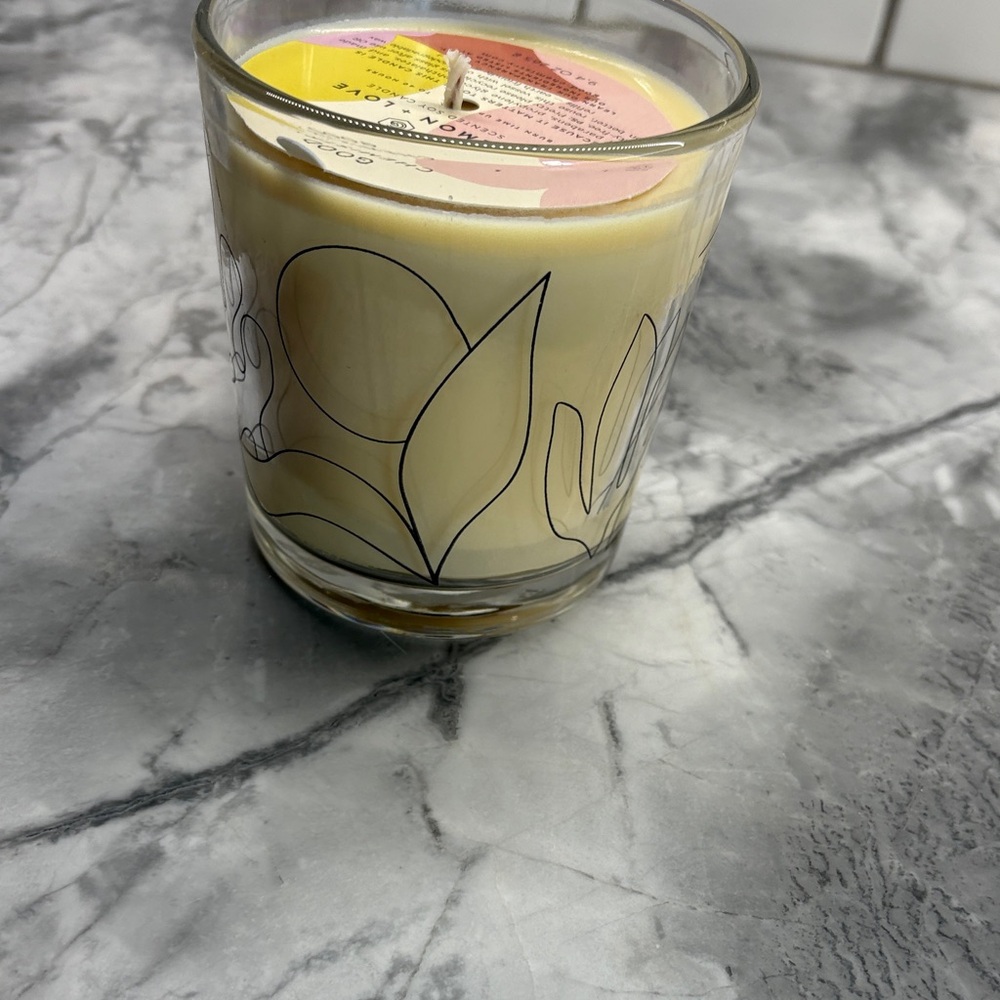 Good Chemistry Lemon + Love Scented Soy Candle - Pink, Yellow, Cream - Picture 5 of 6